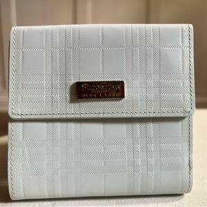 Burberry White Plaid Wallet